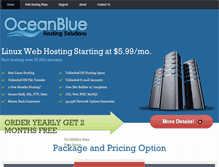 Tablet Screenshot of oceanbluehosting.com